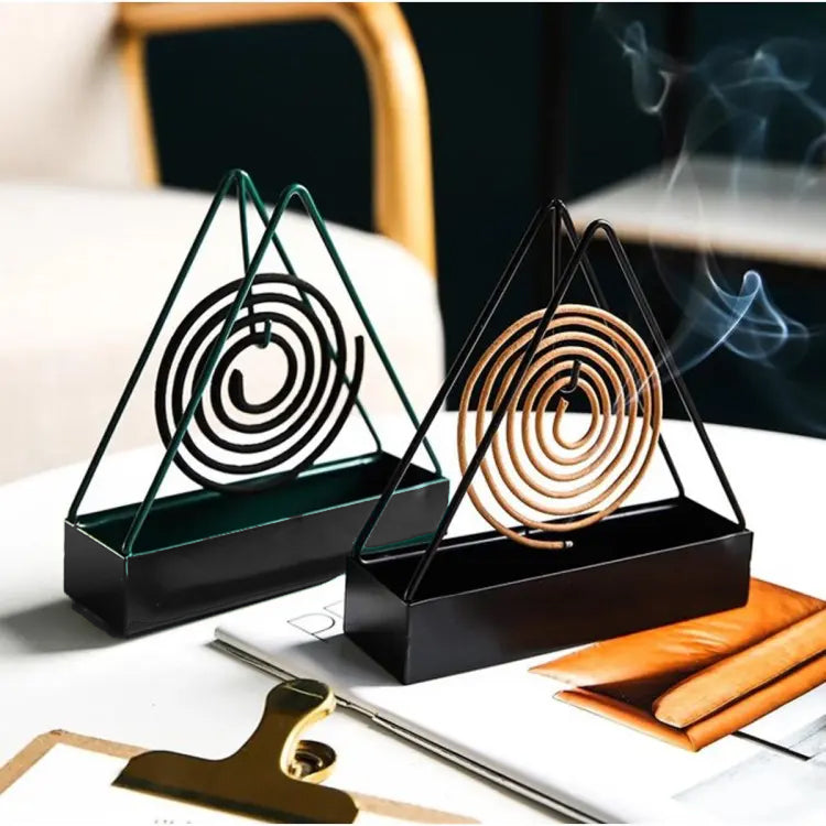 2 Pcs Moquito Refill Coil stand Triangle Anti-scald Mosquito Coil Stand Wax Melt Burner