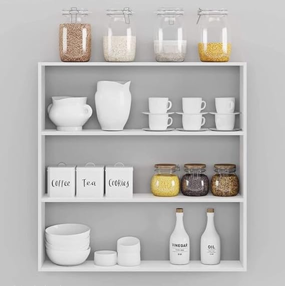 Wall Mounted 3 Layer Wooden Kitchen Rack, kitchen cabinet