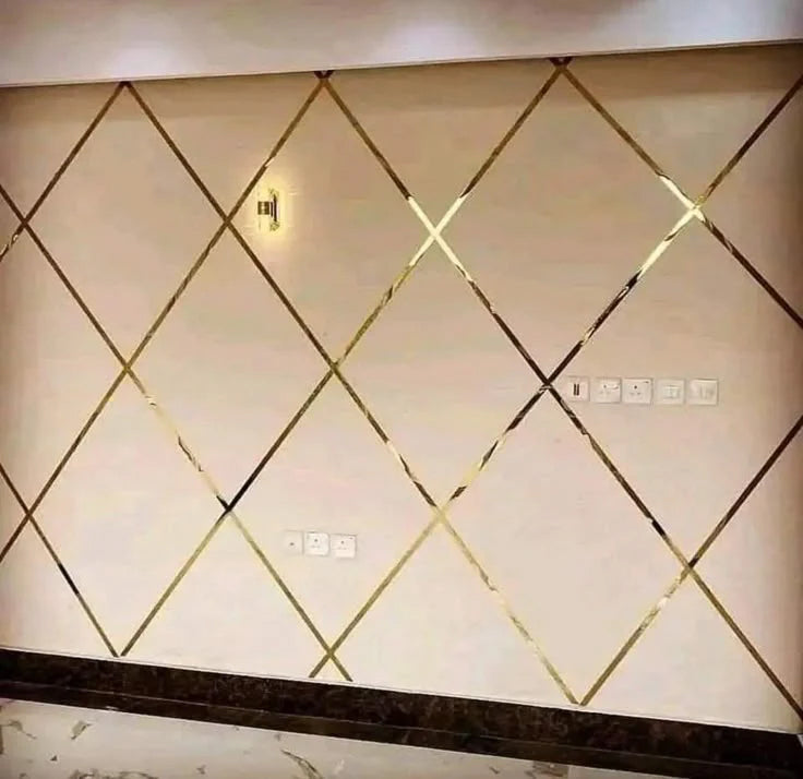 DIY Acrylic Mirror Strips Decor - Wall Decorations