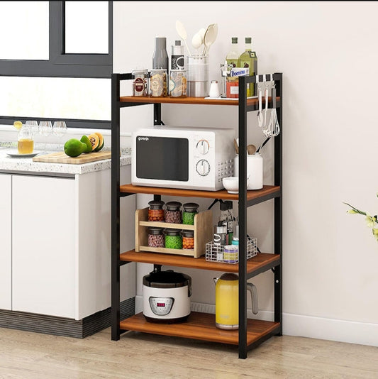 Kitchen Storage Shelf Microwave Stand Kitchen Storage Rack Large Capacity Multi-Functional Floor-Standing Multi-Layer Storage Rack