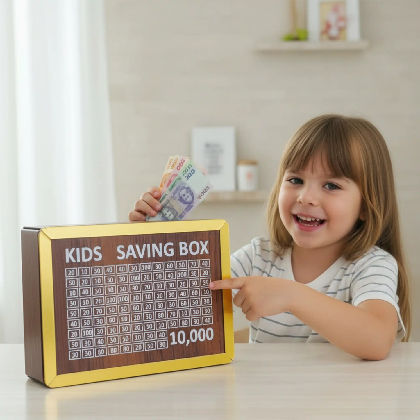 Daily Cash Saving Challenge tracker Box