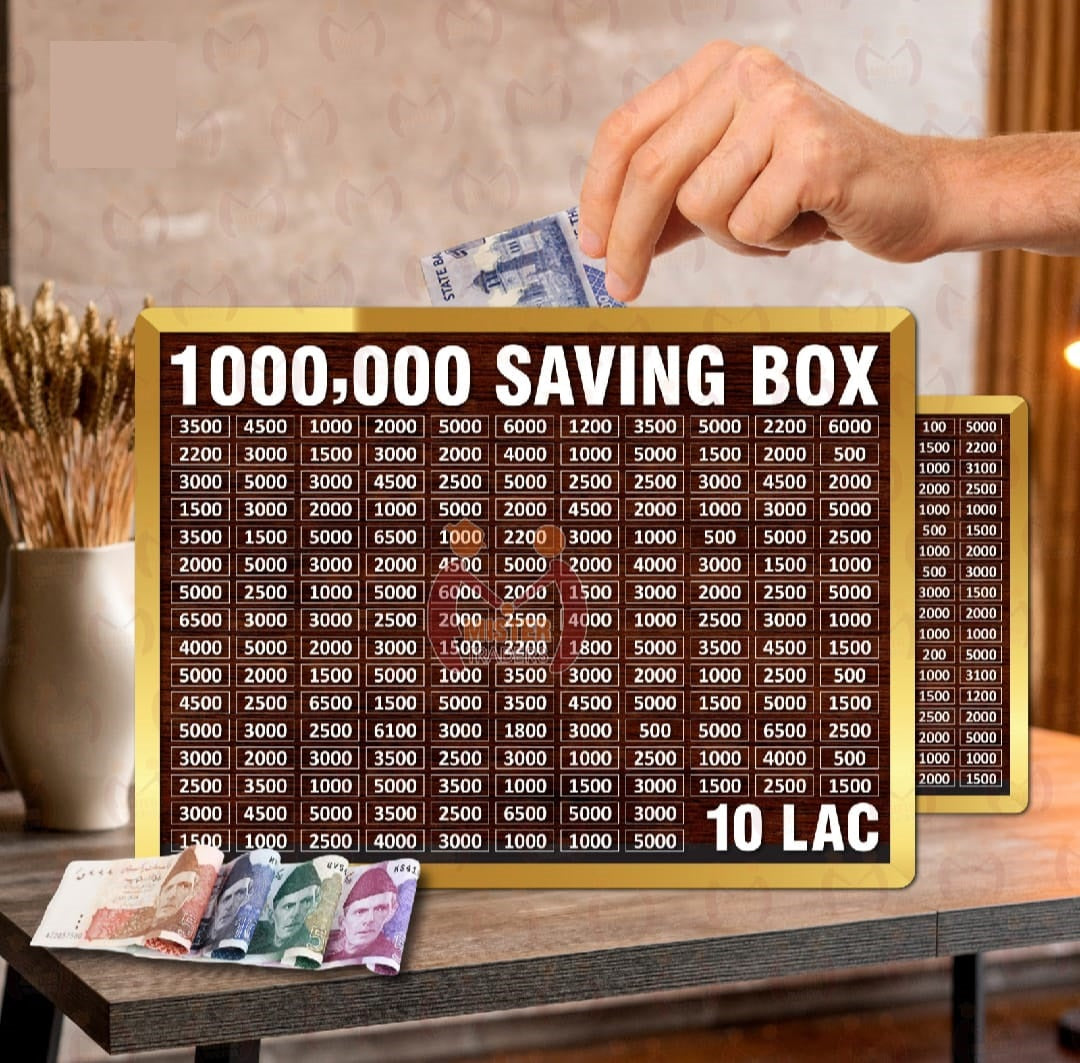 Daily Cash Saving Challenge tracker Box