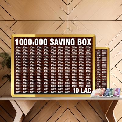 Daily Cash Saving Challenge tracker Box
