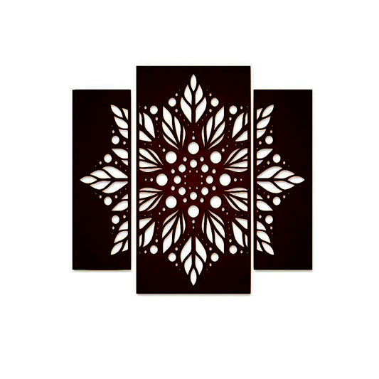 Beautiful Flower Design Wooden Wall Hanging, Living Room Wooden Wall Decoration