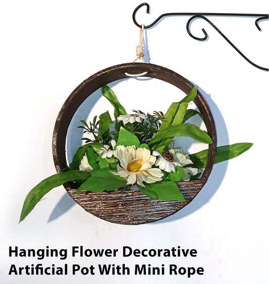 Round Flower Pot with mini rope