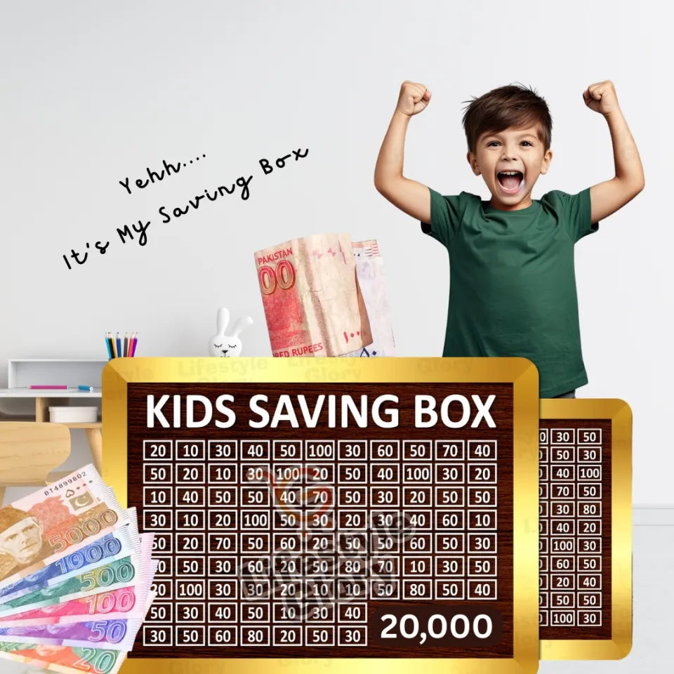 Daily Cash Saving Challenge tracker Box