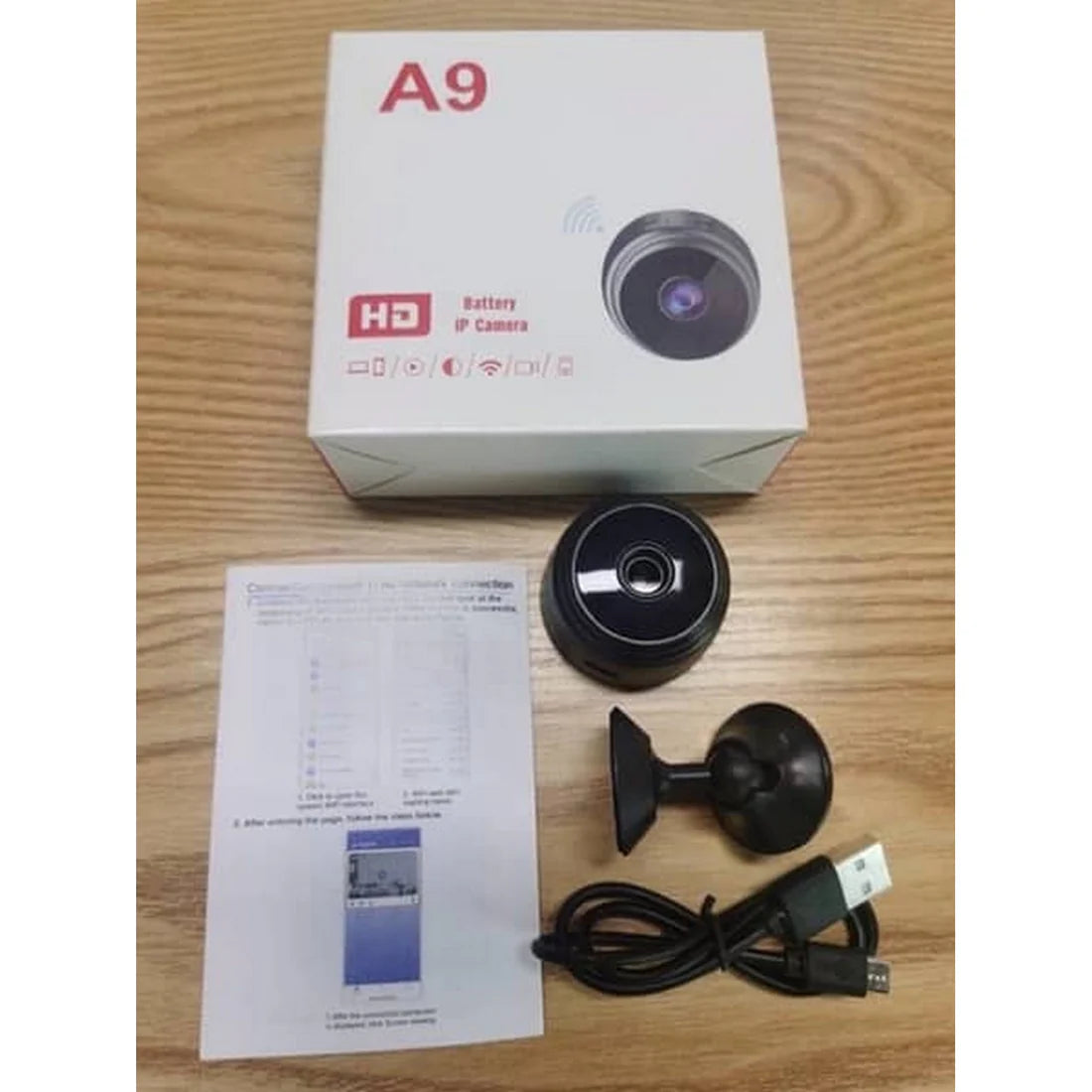 **Mini A9 WiFi Camera**   Compact and versatile, the Mini A9 WiFi Camera offers high-quality surveillance with seamless wireless connectivity. Ideal for home security or monitoring, this small yet powerful camera ensures you stay connected and informed.