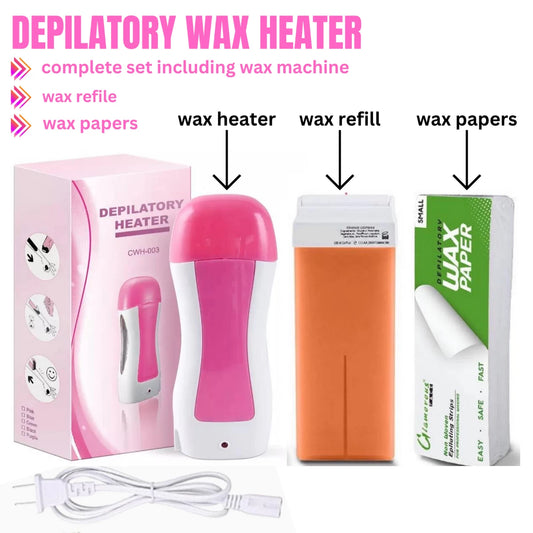 Depilatory Wax Heater, Wax Roll On Heater, wax machine 3 in 1 Depilatory Roll