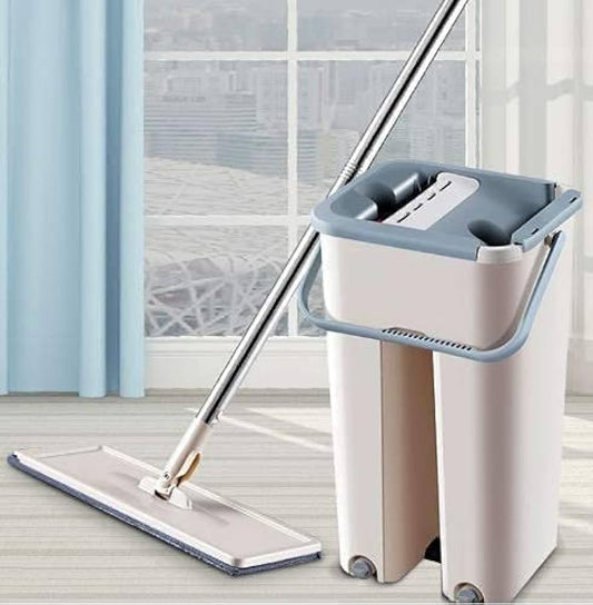 2 in 1 Scratch Square Mop with Bucket and 2 Mop Pads