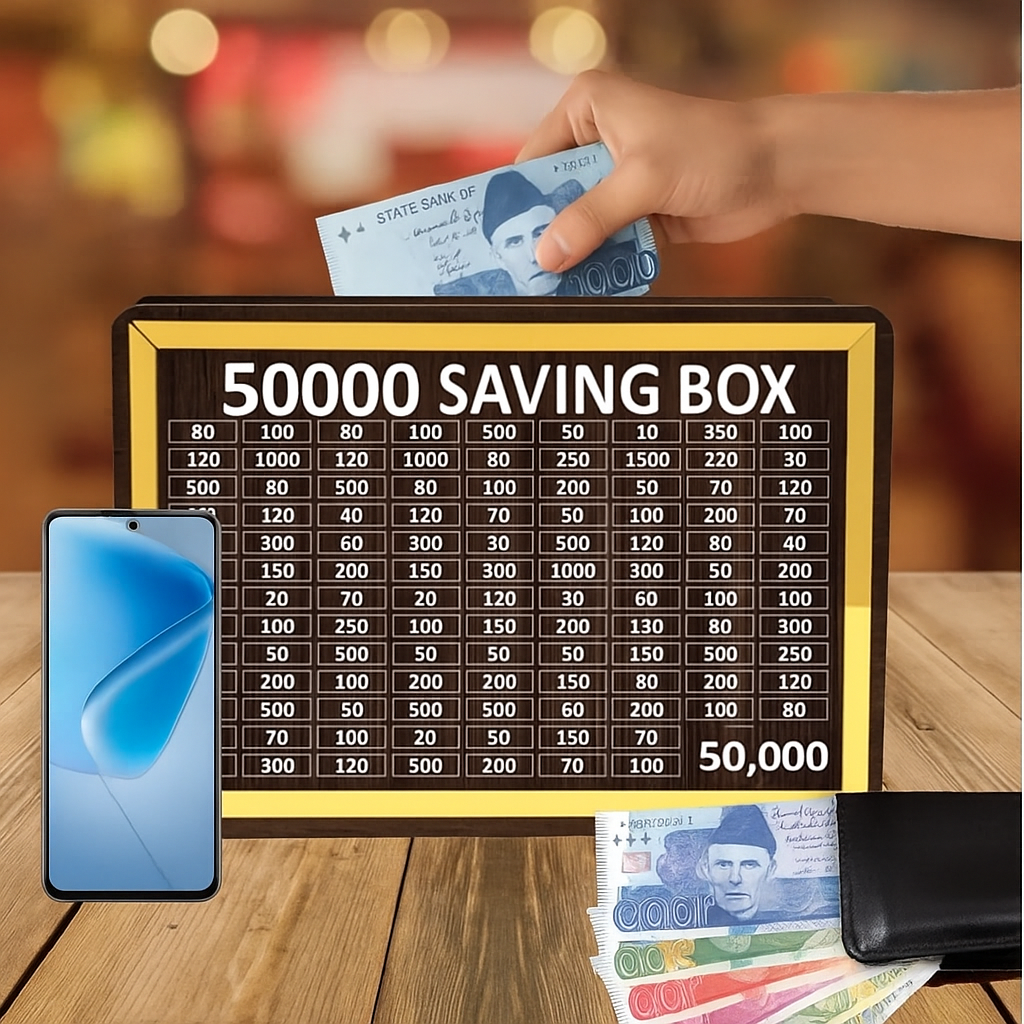 Daily Cash Saving Challenge tracker Box