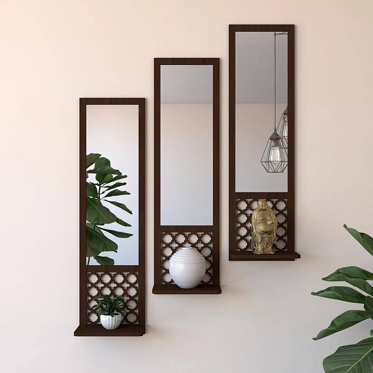 Morrocon Wall Art Décor Long Wooden with Acrylic Designer
