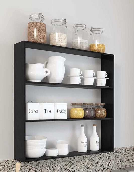Wall Mounted 3 Layer Wooden Kitchen Rack, kitchen cabinet