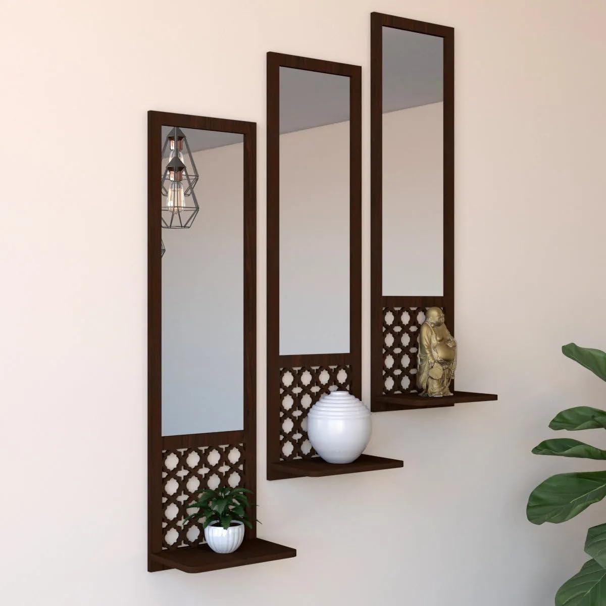 Morrocon Wall Art Décor Long Wooden with Acrylic Designer