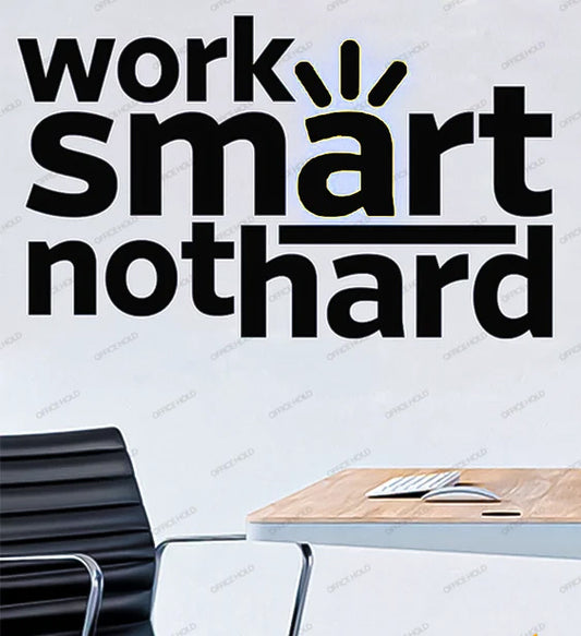 Work Smart Not Hard Inspirational Meeting Room Decor