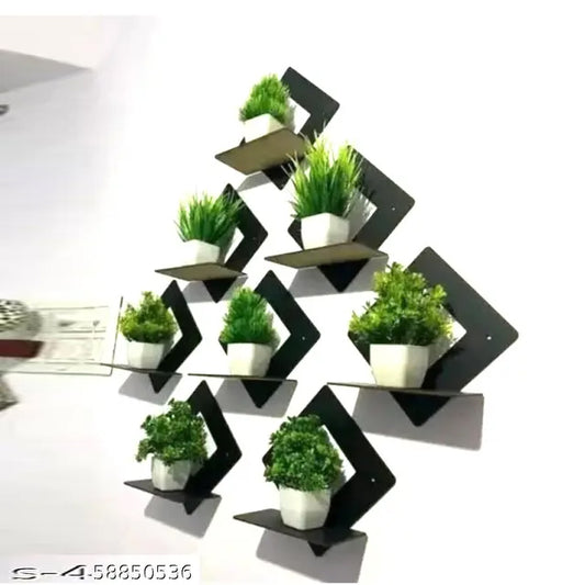 New 3D Set Of 4 Decorative Wooden Wall Art Wall Shelves For Bedroom Number of Shelves 4 Wooden Wall Shelf