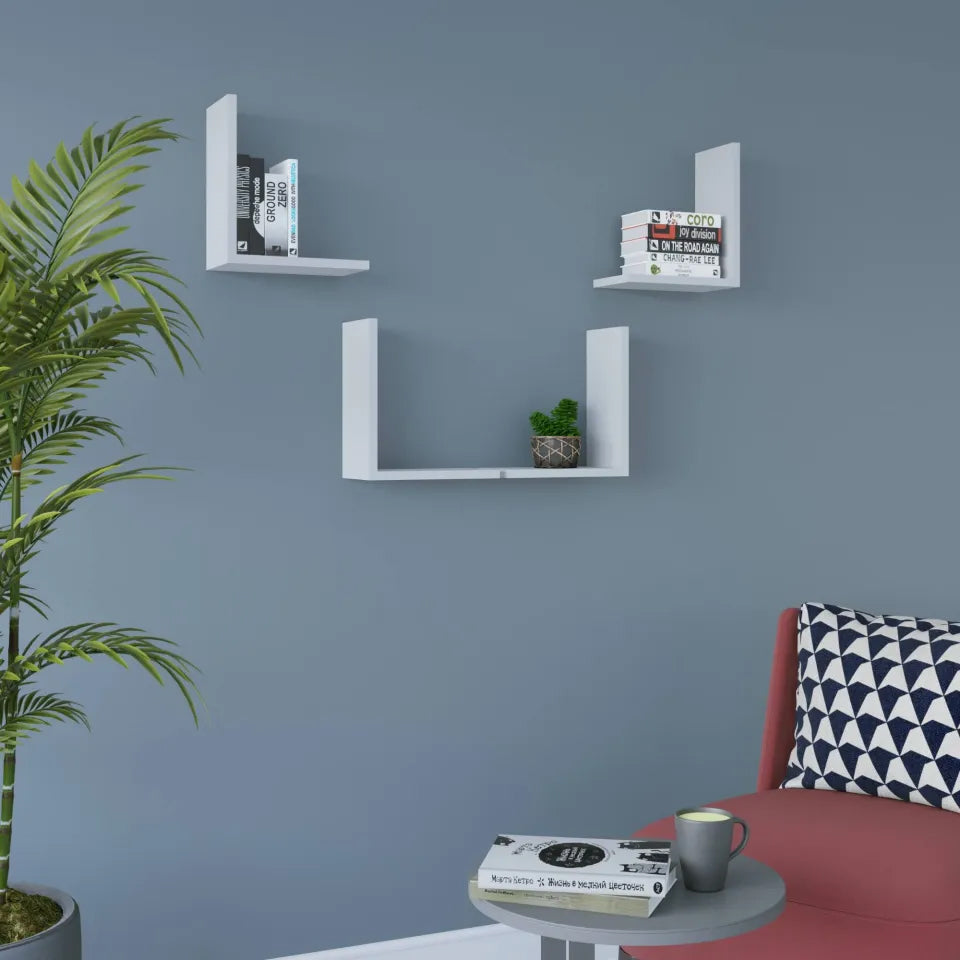 New L shaped Wall Shelves (set of 4) wall decoration shelves floating shelves display rack home tier office decorate