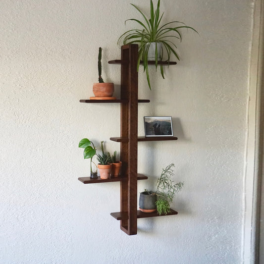 Modern DIY 5-Tier Wall Shelf Unit, Shift Shelf,Floating Handmade Wall Shelves, for Plants, Books, Display, Decor etc