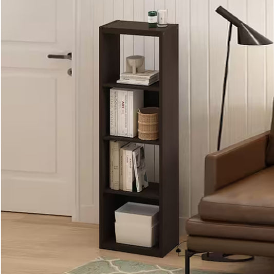 Multipurpose Wooden Book Rack Box Rack ,4 Layer Book Shelf 4 Tier Open Shelf, Espresso Book rack Book shelves Super quality multiples Use Storage Cabinet with Cubes,Office, Kitchen, Closet, Bedroom, Living Room, Study Room, Nursery for kids bag Bookcase ,
