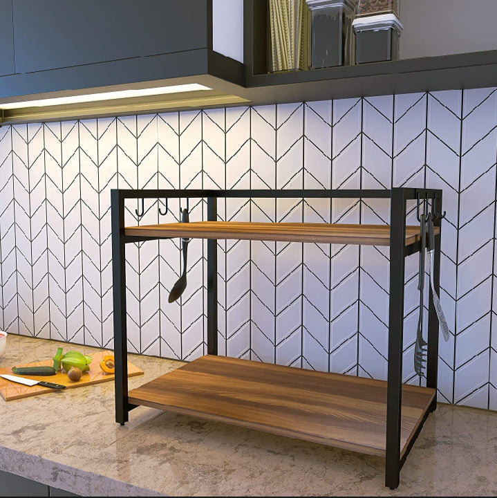 Kitchen Storage Shelf Microwave Stand Kitchen Storage Rack Large Capacity Multi-Functional Floor-Standing Multi-Layer Storage Rack
